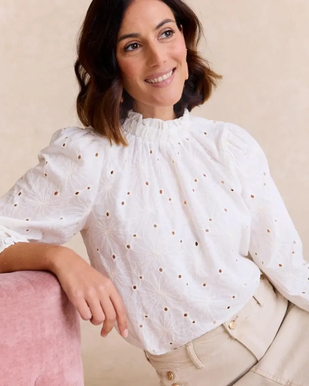 Polin et moi Blusas Y Camisas*Blusa Bordada Francesca blanco