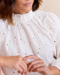 Polin et moi Blusas Y Camisas*Blusa Bordada Francesca blanco
