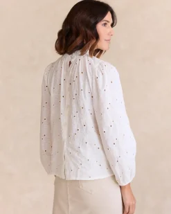 Polin et moi Blusas Y Camisas*Blusa Bordada Francesca blanco