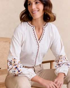 Polin et moi Blusas Y Camisas*Blusa Bordada Paulina Crudo
