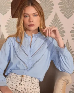 Polin et moi Maternidad|Blusas Y Camisas*Blusa Bordados Alex Celeste
