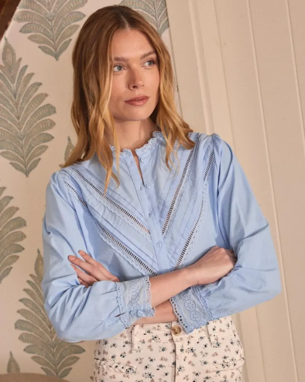 Polin et moi Maternidad|Blusas Y Camisas*Blusa Bordados Alex Celeste