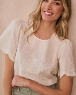 Polin et moi Blusas Y Camisas*Blusa Bordados Claire Crudo
