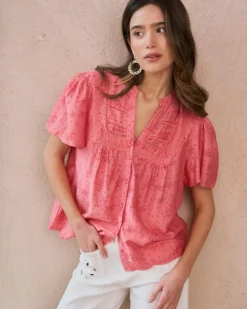 Polin et moi Maternidad|Blusas Y Camisas*Blusa Bordados Niméa coral
