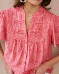 Polin et moi Maternidad|Blusas Y Camisas*Blusa Bordados Niméa coral