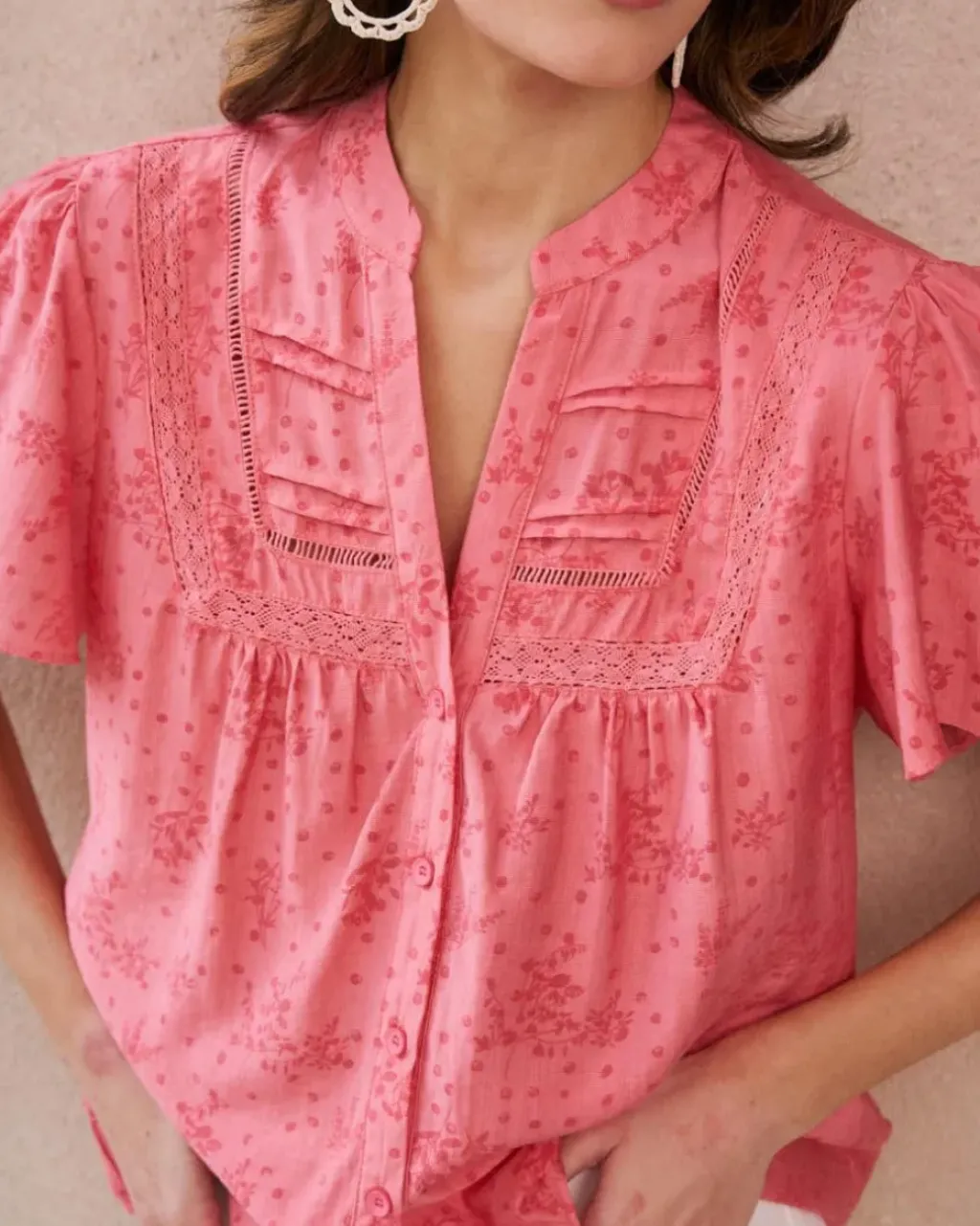 Polin et moi Maternidad|Blusas Y Camisas*Blusa Bordados Niméa coral