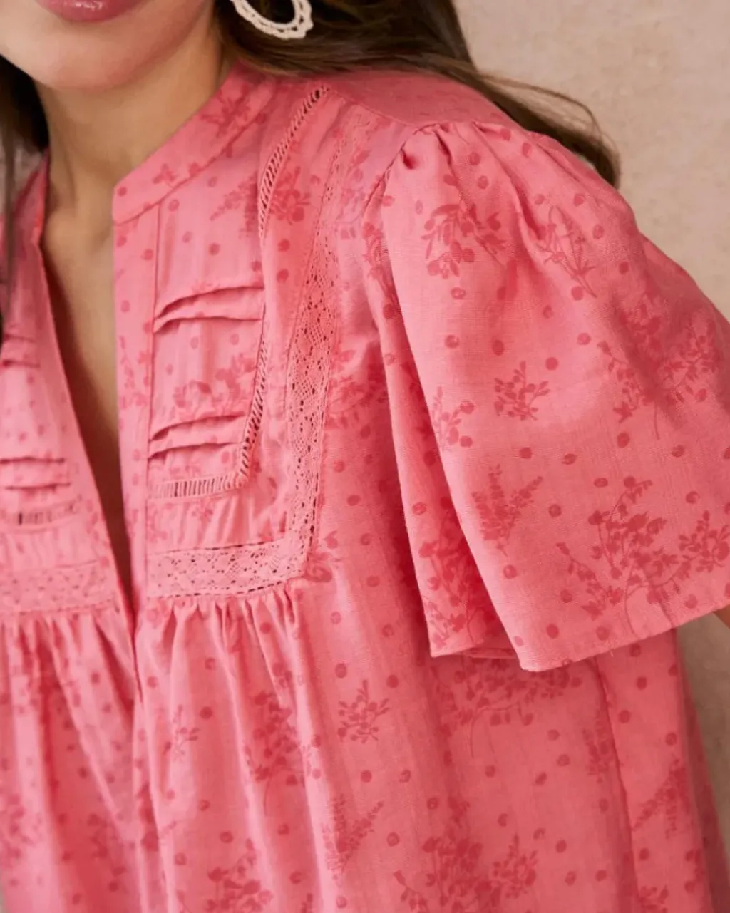 Polin et moi Maternidad|Blusas Y Camisas*Blusa Bordados Niméa coral