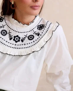 Polin et moi Blusas Y Camisas*Blusa Cuello Indiana BLANCO
