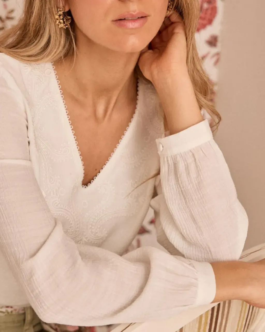 Polin et moi Blusas Y Camisas*Blusa Detalle Lucille BLANCO