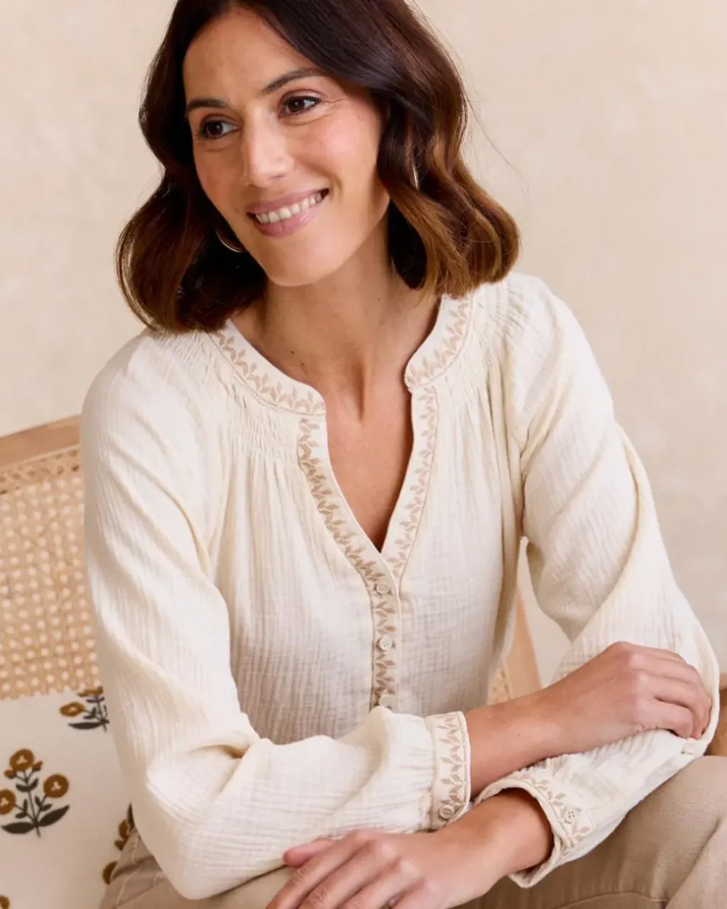 Polin et moi Blusas Y Camisas*Blusa Escote Berenice Crudo