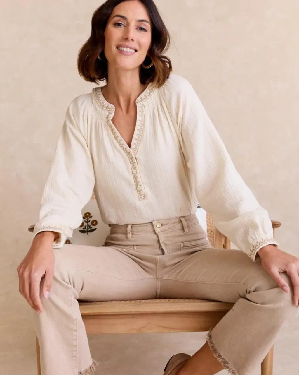 Polin et moi Blusas Y Camisas*Blusa Escote Berenice Crudo