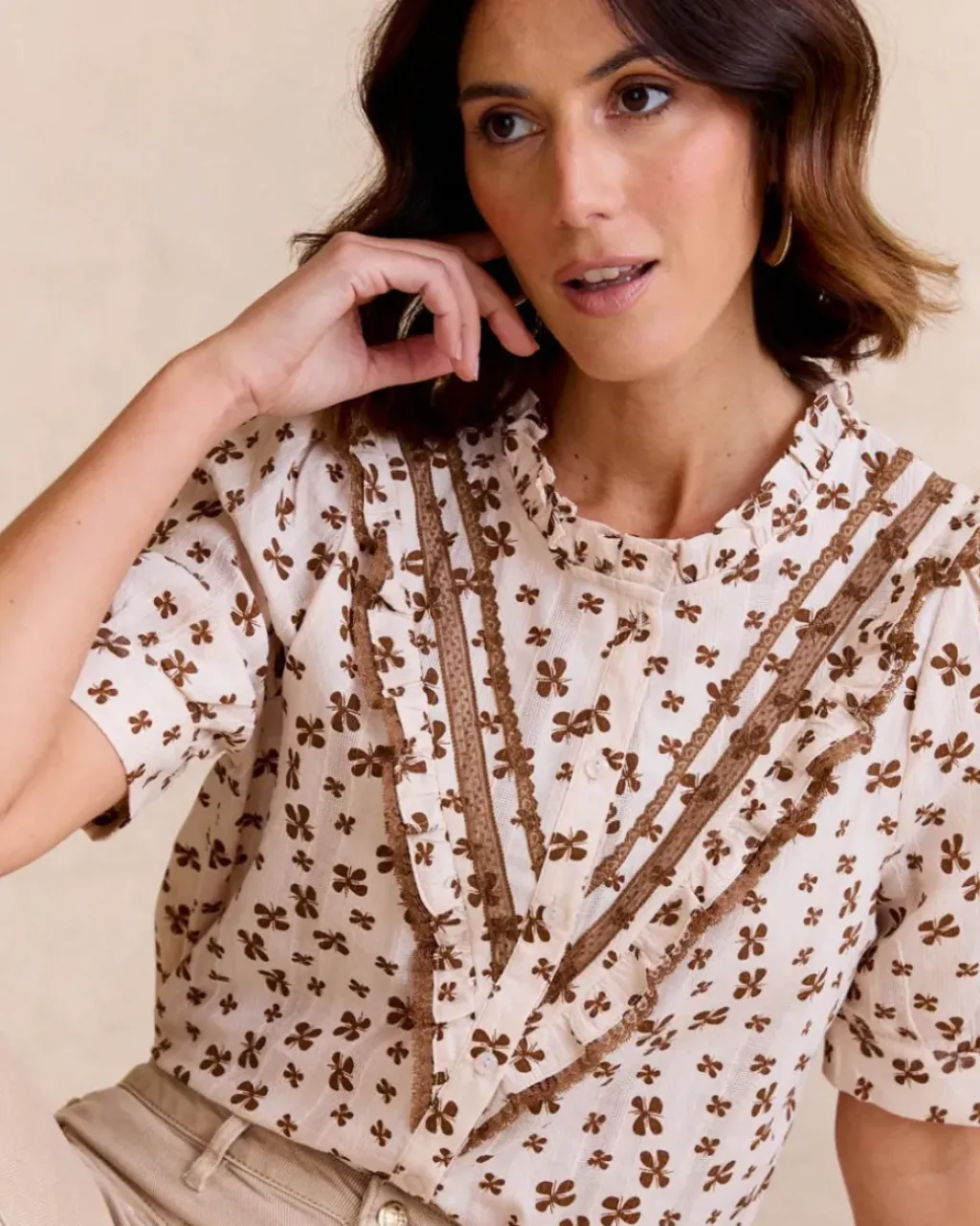 Polin et moi Maternidad|Blusas Y Camisas*Blusa Estampada Astera CAMEL