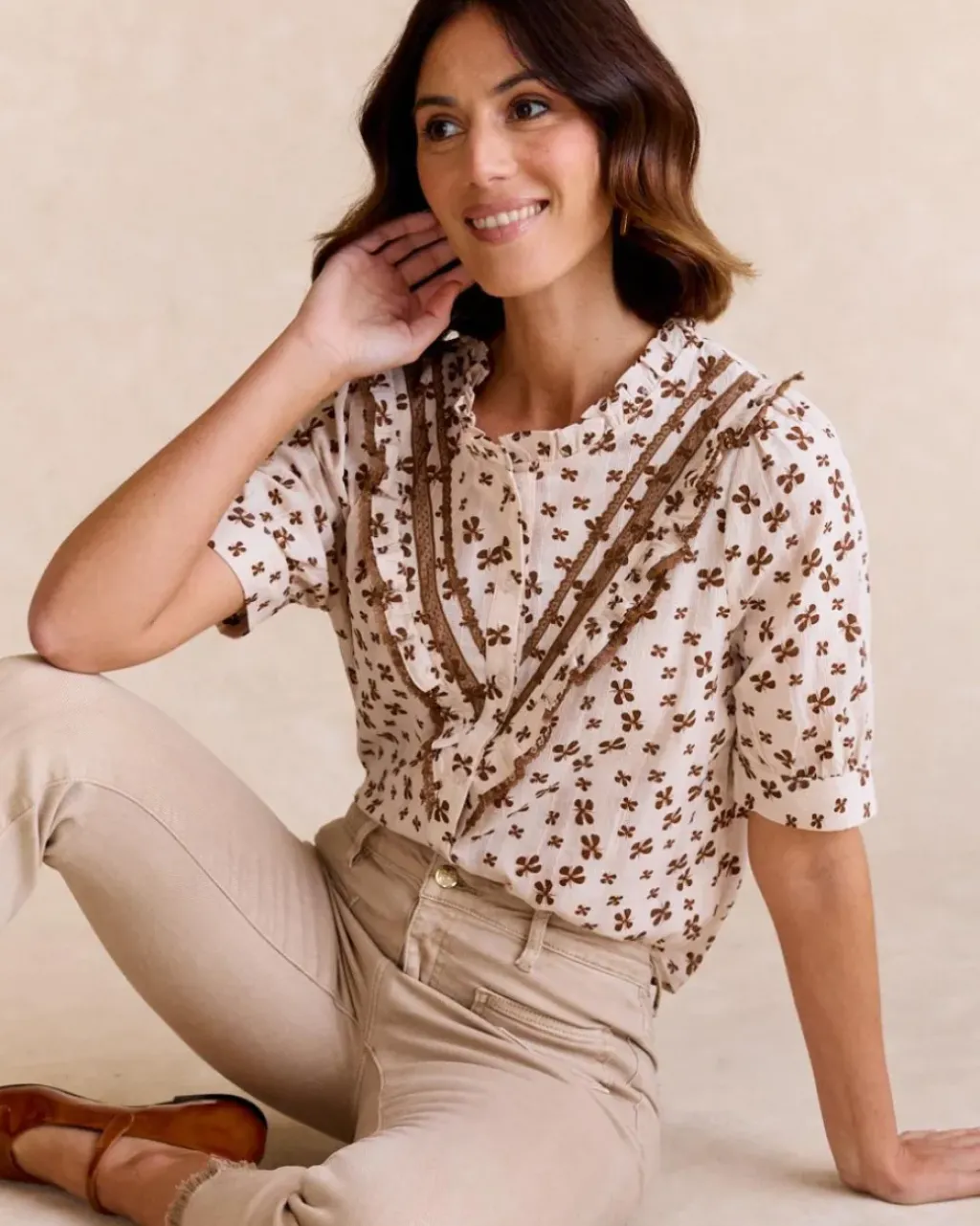 Polin et moi Maternidad|Blusas Y Camisas*Blusa Estampada Astera CAMEL