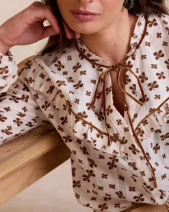 Polin et moi Blusas Y Camisas*Blusa Estampada Azucena Crudo