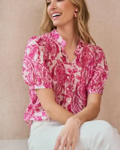 Polin et moi Maternidad|Blusas Y Camisas*Blusa Estampada Elisabeth Rosa