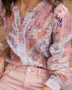 Polin et moi Blusas Y Camisas*Blusa Estampado Patchwork Tamaris Salmon