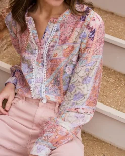 Polin et moi Blusas Y Camisas*Blusa Estampado Patchwork Tamaris Salmon