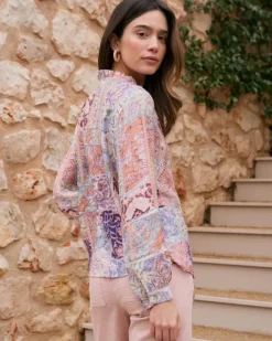 Polin et moi Blusas Y Camisas*Blusa Estampado Patchwork Tamaris Salmon