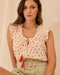 Polin et moi Blusas Y Camisas*Blusa Flores Amina Crudo