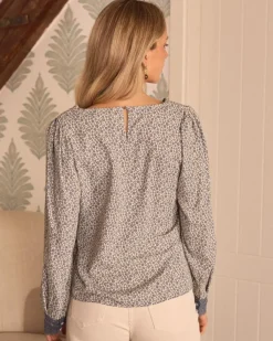 Polin et moi Blusas Y Camisas*Blusa Flores Belisa Crema