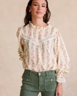Polin et moi Blusas Y Camisas*Blusa Flores Claudi Crudo