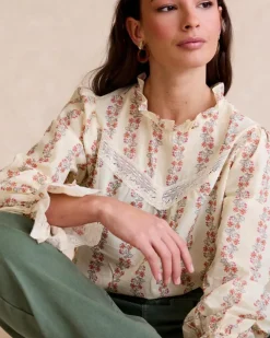 Polin et moi Blusas Y Camisas*Blusa Flores Claudi Crudo