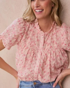Polin et moi Blusas Y Camisas*Blusa Flores Garine Nude