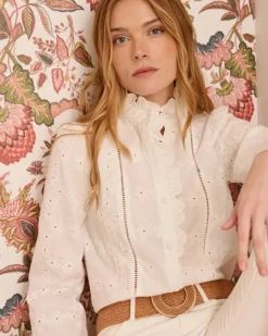 Polin et moi Maternidad|Blusas Y Camisas*Blusa Flores Katia BLANCO