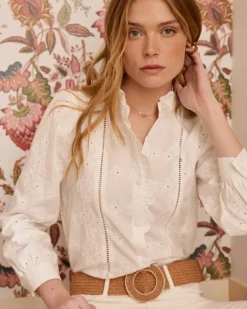 Polin et moi Maternidad|Blusas Y Camisas*Blusa Flores Katia BLANCO