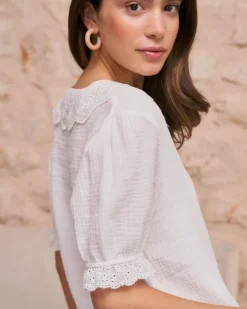 Polin et moi Blusas Y Camisas*Blusa Lisa Nati blanco
