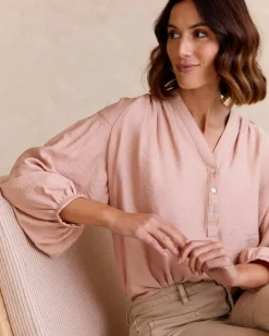 Polin et moi Blusas Y Camisas*Blusa Lisa Nati ROSA