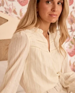 Polin et moi Maternidad|Blusas Y Camisas*Blusa Rayas Lurex Sabriel Crudo
