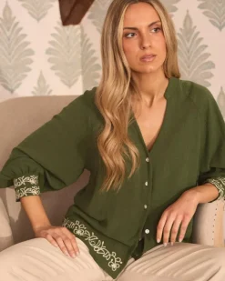 Polin et moi Maternidad|Blusas Y Camisas*Blusa Verde Vivi VERDEBOSQUE