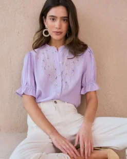 Polin et moi Blusas Y Camisas*Blusa Volantes Zelicia Lila