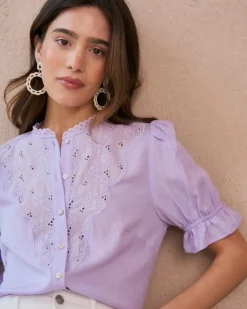 Polin et moi Blusas Y Camisas*Blusa Volantes Zelicia Lila
