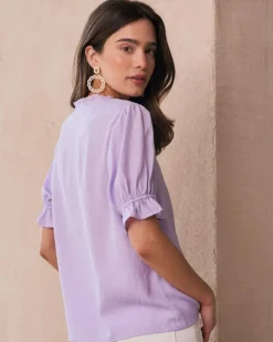 Polin et moi Blusas Y Camisas*Blusa Volantes Zelicia Lila