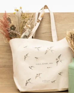 Polin et moi Bolsos*Bolsa Solidaria “El vuelo de las golondrinas” Beige