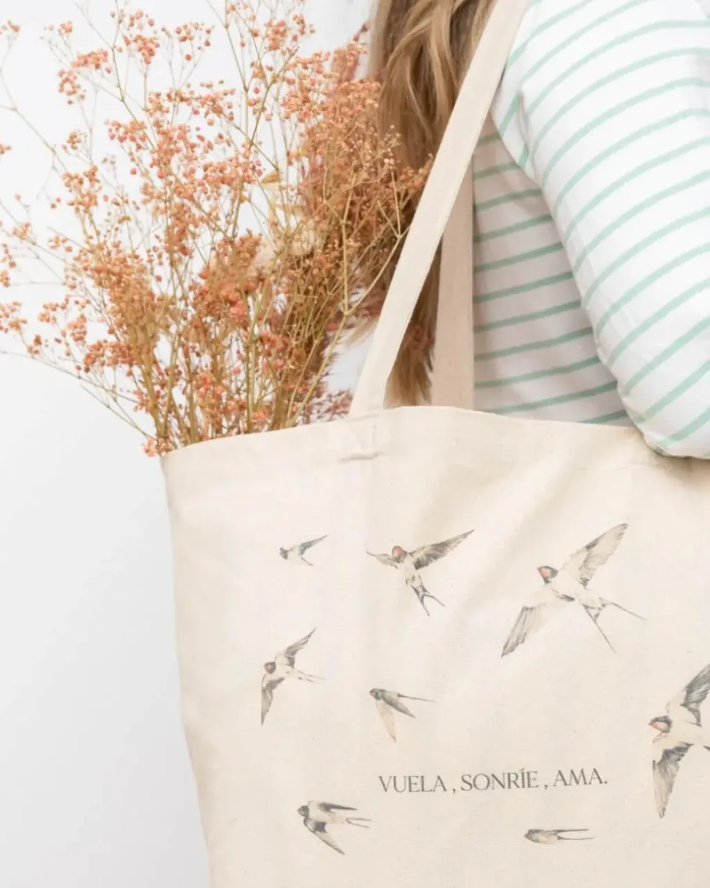 Polin et moi Bolsos*Bolsa Solidaria “El vuelo de las golondrinas” Beige
