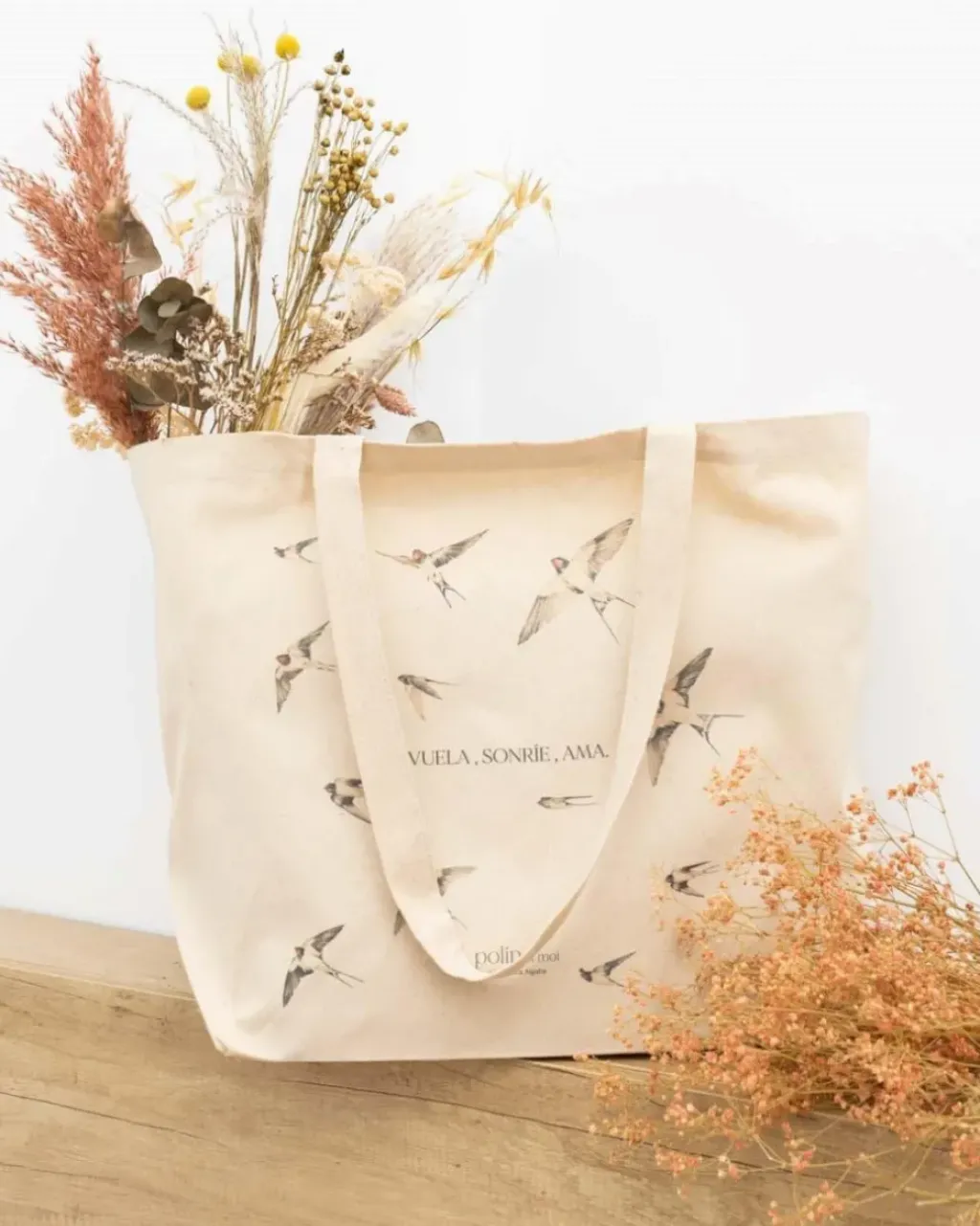 Polin et moi Bolsos*Bolsa Solidaria “El vuelo de las golondrinas” Beige