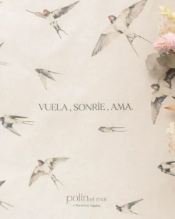 Polin et moi Bolsos*Bolsa Solidaria “El vuelo de las golondrinas” Beige