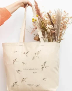 Polin et moi Bolsos*Bolsa Solidaria “El vuelo de las golondrinas” Beige