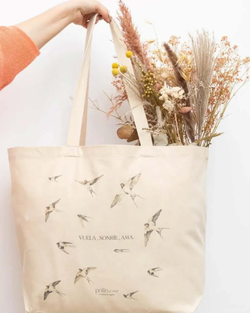 Polin et moi Bolsos*Bolsa Solidaria “El vuelo de las golondrinas” Beige