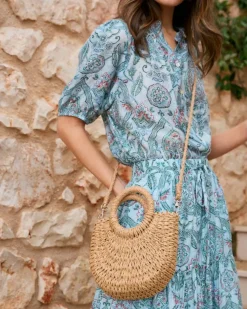 Polin et moi Bolsos*Bolso Rafia Zenith camel