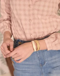 Polin et moi Bisuteria*Brazalete Rafia Zarina beige
