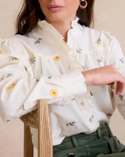 Polin et moi Blusas Y Camisas|Maternidad*Camisa Bordada Sabrina Crudo