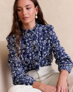 Polin et moi Maternidad|Blusas Y Camisas*Camisa Bordado Guada DENIM