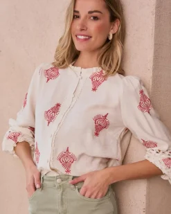 Polin et moi Maternidad|Blusas Y Camisas*Camisa Bordado Herena Crudo