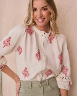 Polin et moi Maternidad|Blusas Y Camisas*Camisa Bordado Herena Crudo