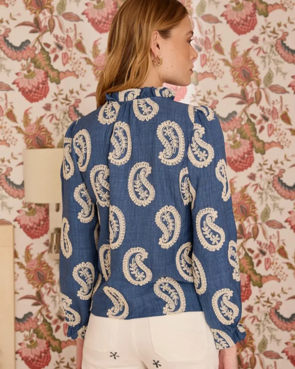 Polin et moi Maternidad|Blusas Y Camisas*Camisa Bordado Paisley Helia DENIM