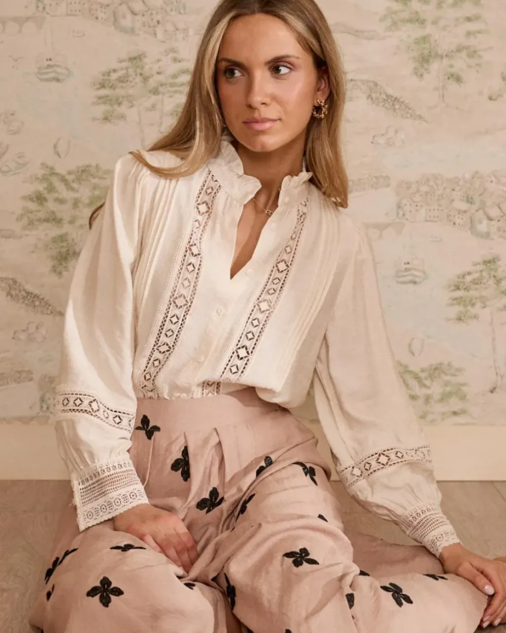 Polin et moi Maternidad|Blusas Y Camisas*Camisa Bordados Cassie Crudo